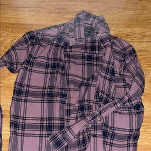 black and purple women’s flannel